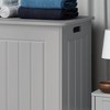 Modern Bathroom Cabinet with Flip Top Lid, Faux Wood Laundry Hamper Storage Cabinet for Bathroom or Bedroom - 2 of 4