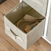 HOMCOM 7-Drawer Dresser Storage Tower Cabinet Organizer Unit, Easy Pull Fabric Bins with Metal Frame for Bedroom, Closets, Light Gray - 4 of 4