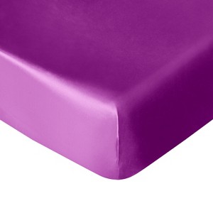 Silk Satin Fitted Crib Sheet, Super Soft Toddler Fitted Sheets for Standard Crib and Toddler Mattresses, 28x52 Inches - NTBAY - 1 of 4