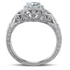 Pompeii3 Emery 5/8Ct Vintage Diamond Antique Engagement 14K White Gold - 3 of 4