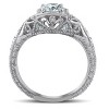 Pompeii3 Emery 5/8Ct Vintage Diamond Antique Engagement 14K White Gold - image 3 of 4