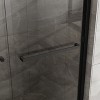 Double Sliding Bathtub Shower Door. H Aluminum Framed Shower Enclosure for Tub with Clear Tempered Glass, Stainless Steel Hardware, Matte Black - 4 of 4