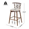 Christopher Knight Home Doria Modern Rubberwood Upholstered Barstools (Set of 2) - 3 of 4