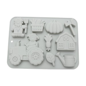 Unique Bargains Candy Moulds 9-Cavity Farm Theme Candy Mould Hand Wash 8.19"x6.18"x0.83" 1 Pc - 1 of 4