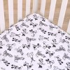 NoJo Disney Mickey Mouse - Charcoal, Black and White Mickey and Friends, Minnie Mouse, Donald Duck  and Pluto Nursery Fitted Mini Crib Sheet - 3 of 4