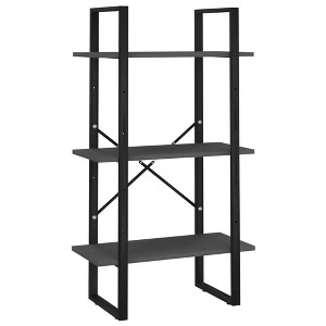 vidaXL Gray Storage Shelf 23.6"x11.8"x41.3", Engineered Wood and Metal, Multi-use Design - 1 of 4