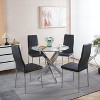 APRILSOUL27.4"chair set of 4,CHROME COLOR LEG,WHITE SEAT - 2 of 4