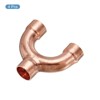 Unique Bargains Plumbing HVAC Refrigeration Joint Split Union Intersection Tee Y Type Copper Pipe Fittings Rose Gold - 3 of 4