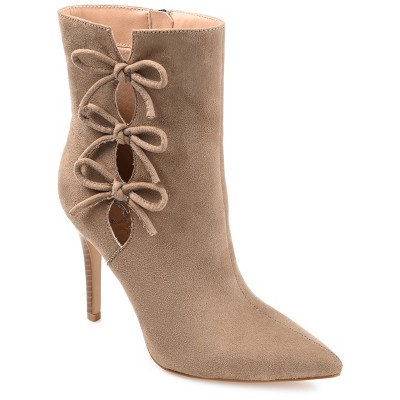 Journee Collection Womens Deandra Tru Comfort Foam Inside Zip Stiletto Booties Taupe 11