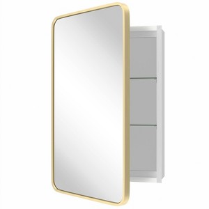 WallBeyond Aluminum Rectangle Corner Door Cabinet Wall Mirror - 1 of 4