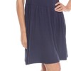 Women's Asymmetrical Waist and Short Sleeve Swing Dress - White Mark - 4 of 4