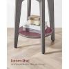 Simple Trending Small Round End Table with Lower Shelf Smoky Gray - 2 of 4