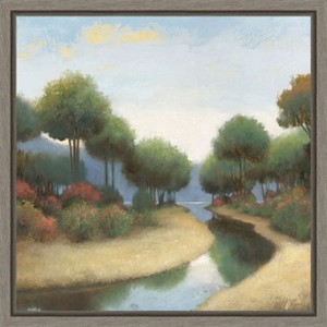 Amanti Art By the Waterways I (River) by James Wiens Canvas Wall Art Print Framed 16 x 16-in. - 1 of 4