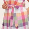 Women's Plaid Tie-Waist Midi Dress -  kate spade new york x Target Red/Pink/Green/Blue - 4 of 4