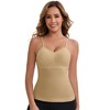 INSPIRE CHIC Women's Long V-Neck Tummy Control Breast Lifting Padded Seamless Shaping Camisoles - 4 of 4