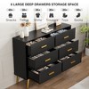 Garvee Modern Wooden Dresser with Gold Handles, White 6 Drawer Dresser with Storage Space, Chest Dresser with Deep Drawers for Bedroom - 3 of 4