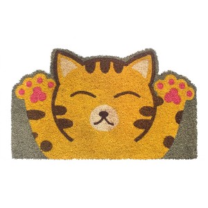 RugSmith Multi Machine Tufted Happy Cat Doormat - 1 of 4