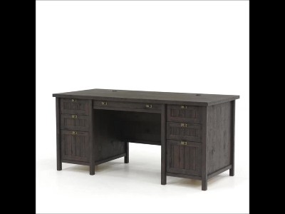 Costa Coffee Oak Executive Desk with Storage Drawers