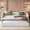 KIGFTSOD Full Size Daybed, Upholstered Tufted Sofa Bed with Trundle - 2 of 4