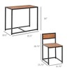 3-Piece Industrial Dining Table Set for 2, Kitchen Table and Chairs, Dining Room Sets for Small Spaces - 3 of 4