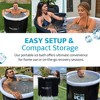 Explore Ice Bath Pro Max XL Cold Water Therapy Portable Bathtub for Athletes, Inflatable Cold Plunge Tub Barrel Bath Tub with Lid, 2 Pack, Black - 4 of 4