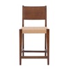 Set of 2 29" Clara Handwoven eagra Seat Counter Height Barstool Brown Wood Finish - Powell - 4 of 4