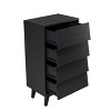 Sapphtopaz 4-Drawer Modern Double Dressers for Bedroom, Bevel Design Storage Cabinet, Chest of Drawers with Wood Legs for Closet,Entryway,Living Room - 3 of 4