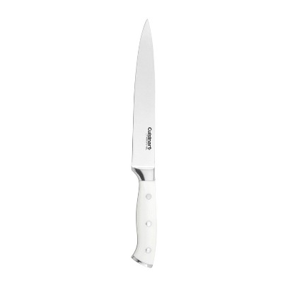 Cuisinart Classic 15pc White Triple Rivet Knife Block Set - High Carbon Stainless Steel, Ergonomic Handle