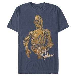 Men's Star Wars: The Rise of Skywalker C-3PO Stay Golden T-Shirt - 1 of 3