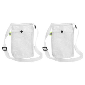 Unique Bargains Nylon Adjustable Shoulder Strap Mesh Water Bottle Holder 2 Pcs - 1 of 4