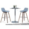 Sapphtopaz Modern Bar Stool Upholstered Dining Chairs with Curved Seat and Backrest Counter Height Barstools Set of 2 for Kitchen Island - 2 of 4