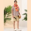 Lars Amadeus Men's Short Sleeve Button Down Summer Beach Vertical Striped Shirts - 3 of 4
