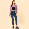 INSPIRE CHIC Women's Stand Collar Zip Up Biker Lightweight Moto Jacket - 3 of 4