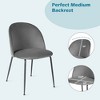 Tangkula Dining Chair Set of 4 Upholstered Velvet Chair Set w/ Metal Base for Living Room - 4 of 4