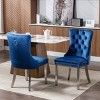 Modern Upholstered Dining Chairs Set of 2, Dining Chairs with High Back,Velvet Cushion Dining Chairs for Kitchen or Dining Room-Maison Boucle - 2 of 4