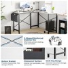 Lyngins 50" L-Shaped Office Desk, Corner Gaming Desk with Storage Bracket & Side Pocket, Wooden Writing Table, Computer Desk for Home Office/Study - 3 of 4