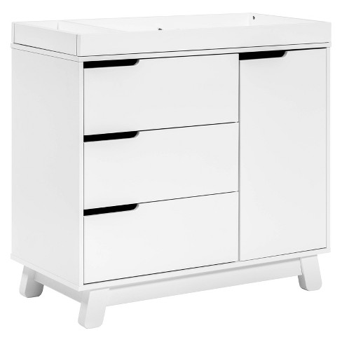 Baby dresser with removable changing outlet table