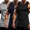 COOFANDY Men's 3 Pack Workout Tank Tops Sleeveless Gym Shirts Bodybuilding Fitness Muscle Tee Shirts - 3 of 4