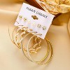 Gold Hoop Earrings Set for Women, 12 Pairs Large/Big Thin Thick Gold Hoops Earrings Loop Pack for Jewelry Gift 40mm/50mm - 2 of 4