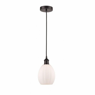 Eaton - 1 Light Cord Hung Mini Pendant In Industrial Style-10.75 Inches Tall and 5.5 Inches Wide