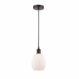 Eaton - 1 Light Cord Hung Mini Pendant In Industrial Style-10.75 Inches Tall and 5.5 Inches Wide - 1 of 1
