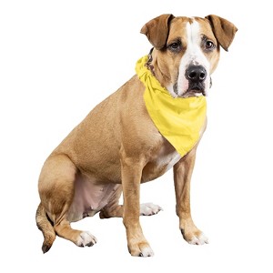 3 Pcs Plain Cotton Pets Dogs Bandana Triangle Shape  - Large & Washable - 1 of 4