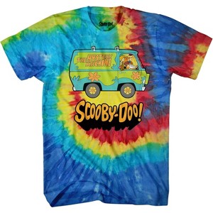 Boys Scooby Doo Throwback Shirt - Scooby Doo, Shaggy, Velma Tee - Tie Dye T-Shirt (Tie Dye Swirl, Small) - 1 of 4