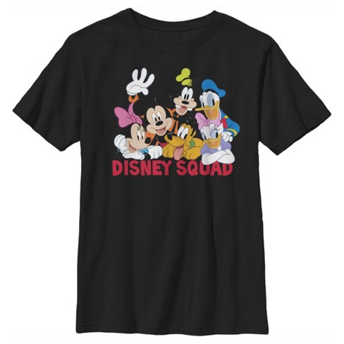 Boy's Disney Mickey & Friends Squad T-Shirt - Black - Large