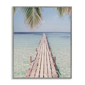 Stupell Industries Tropical Dock on Beach Framed Giclee Art - 1 of 4