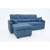 Aukfa Convertible Pull Out Sofa Bed, L-Shaped Sectional Sofa with USB Ports/Cup Holders/Storage Chaise for Living Room/Bedroom - 3 of 4