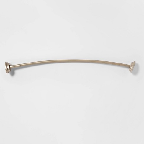 Decorative 60 in. to 72 in. Tension Shower Rod with Hooks in Satin Nickel