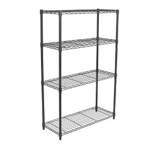Internet's Best 4-Tier Wire Shelving - Flat Black - 1 of 4