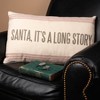 Primitives by Kathy Vintage Flour Sack Style Santa It's A Long Story Holiday Christmas Throw Pillow - 2 of 3