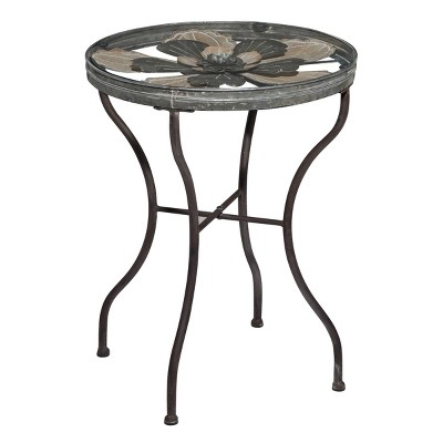 Farmhouse Metal Coffee Table Silver - Olivia & May